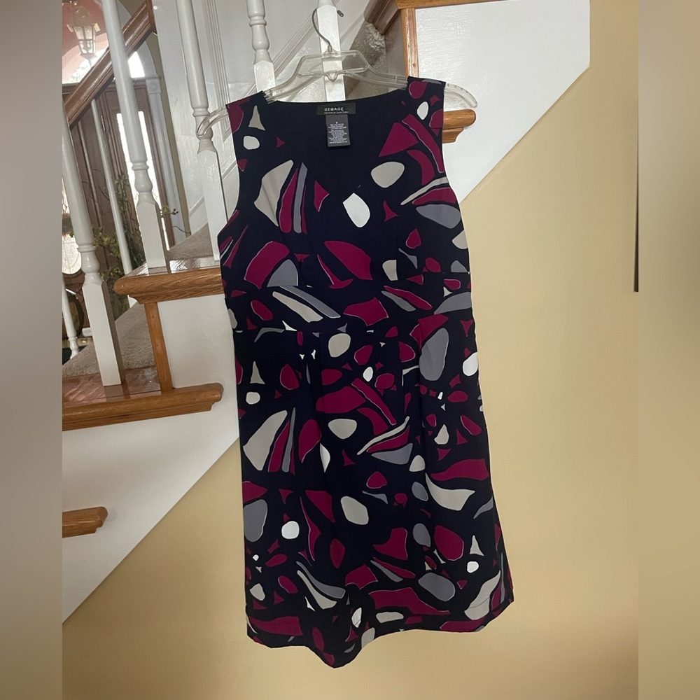 GEORGE ME Floral sleeveless fit & flare midi dress. Size 6.